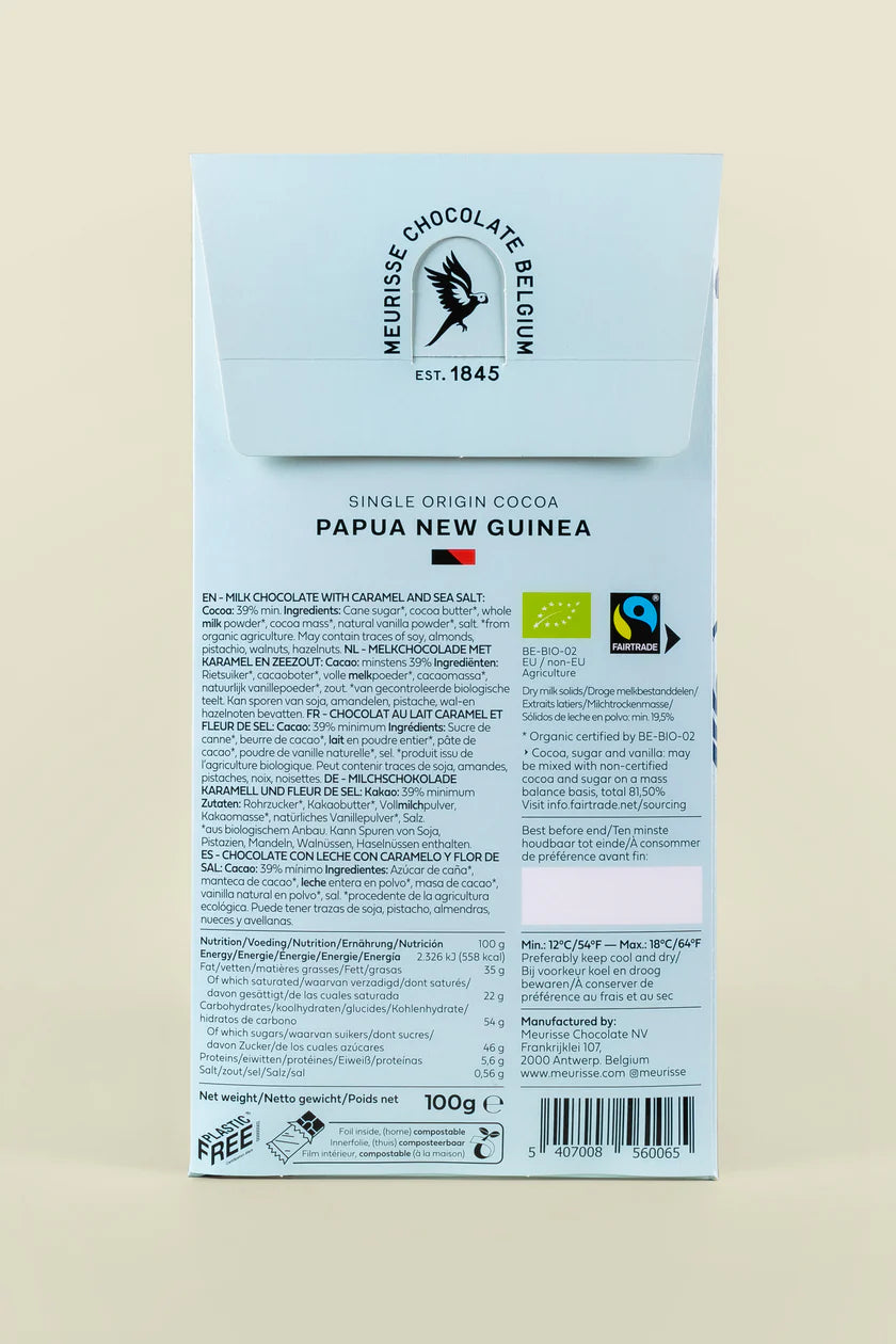 Meurisse Milk Chocolate with Caramel & Seasalt Bar