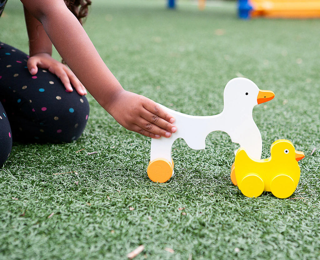 Duck Big & Little Wooden Roller