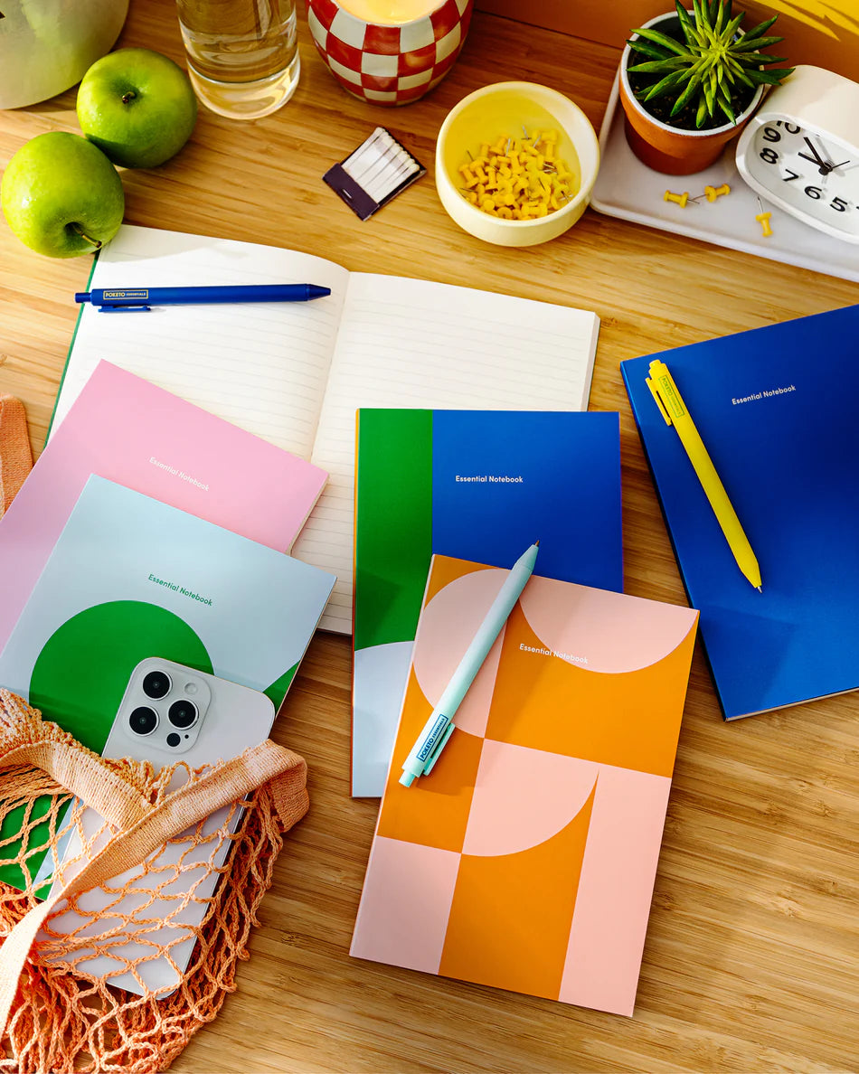 Essential Lined Notebook: Blue