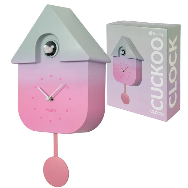 Green/Pink Gradient Cuckoo Clock
