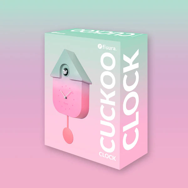 Green/Pink Gradient Cuckoo Clock