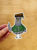 Cheesesteak 'Go Birds' Pigeon Sticker