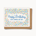 Happy Birthday with Jimmies on Top Card