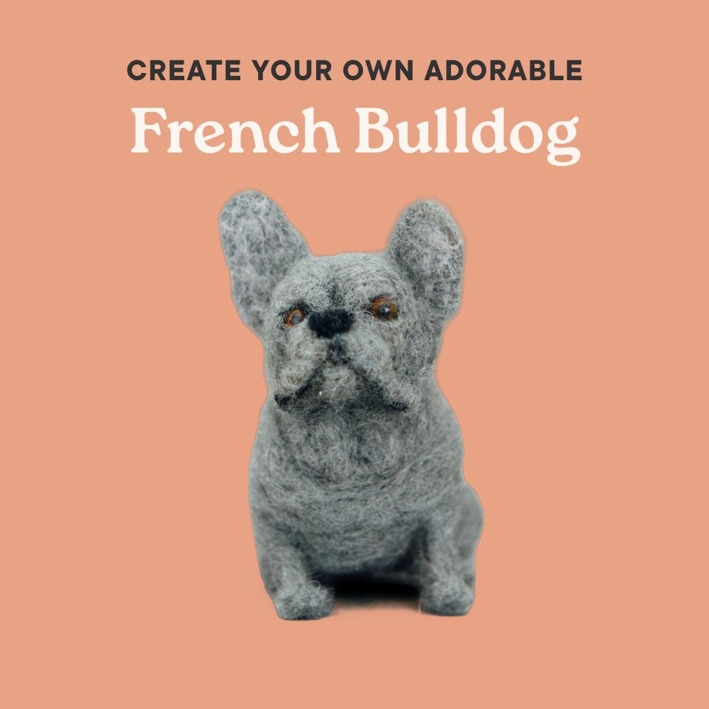 Little Felted Friends: French Bulldog: Dog Needle-Felting Beginner Kit