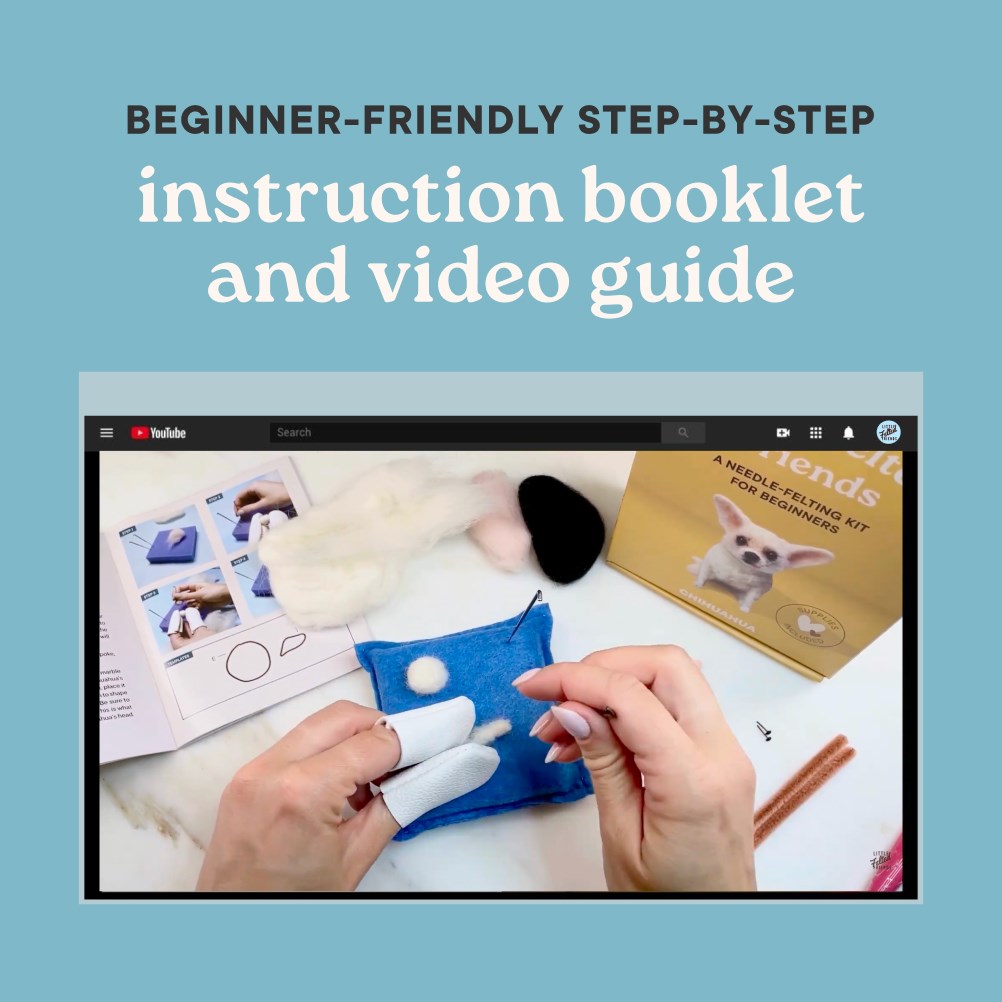 Little Felted Friends: French Bulldog: Dog Needle-Felting Beginner Kit