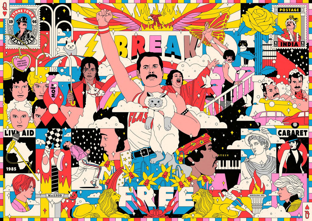 The World of Freddie Mercury 1000 Piece Puzzle: A Jigsaw Puzzle