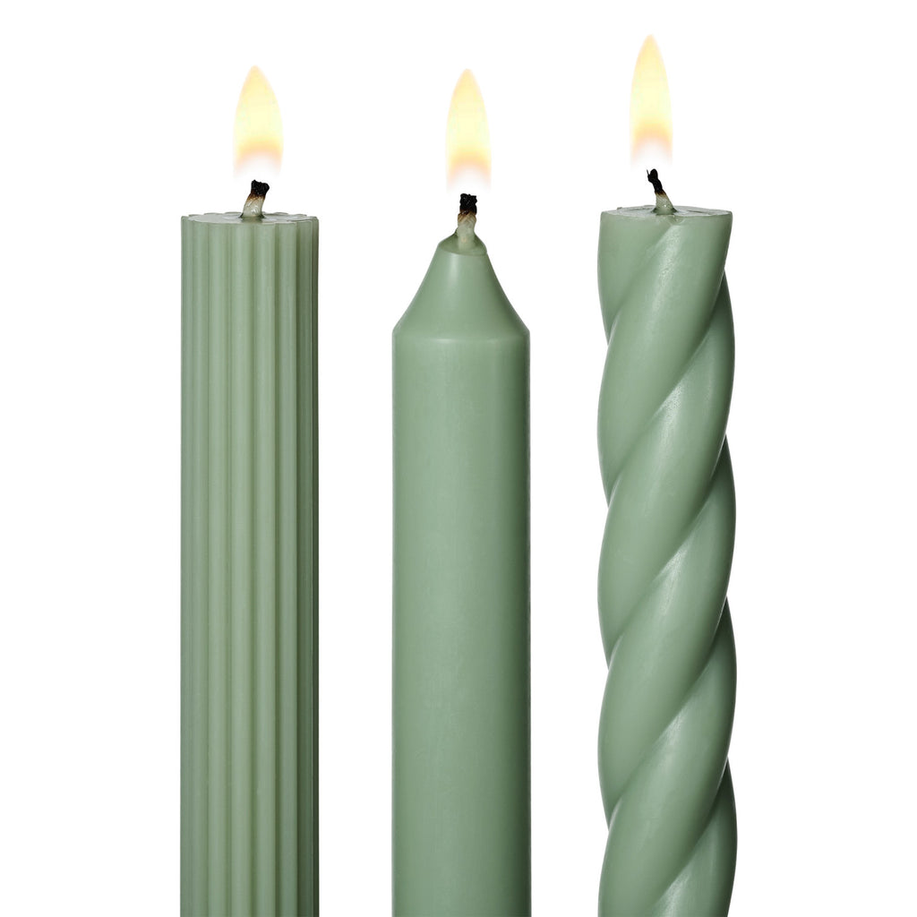 Sage Taper Candles - 3 pack