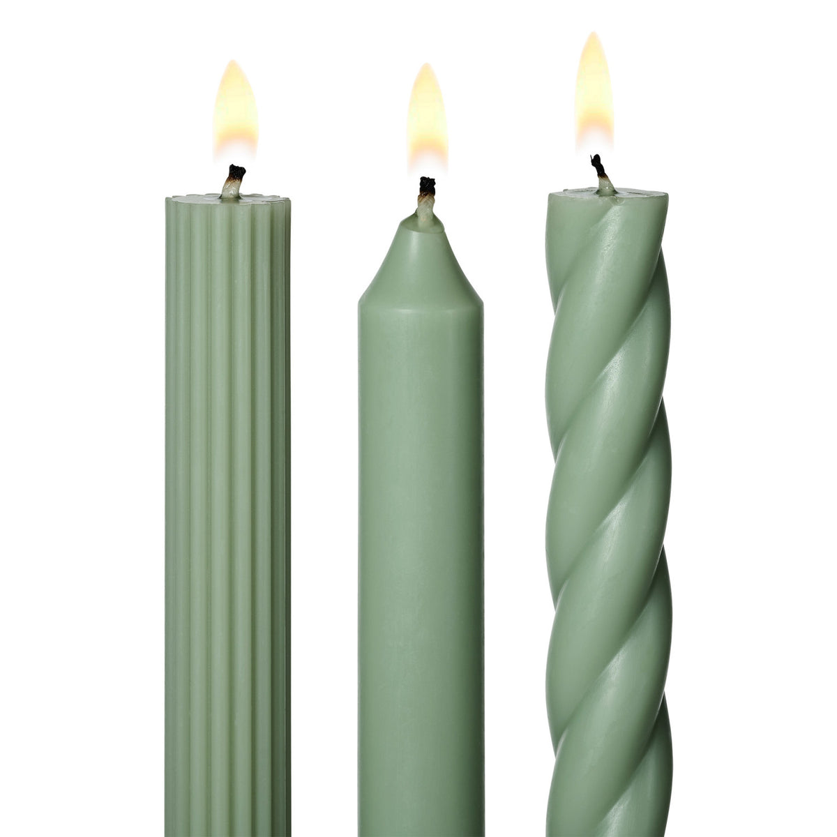 Sage Taper Candles - 3 pack