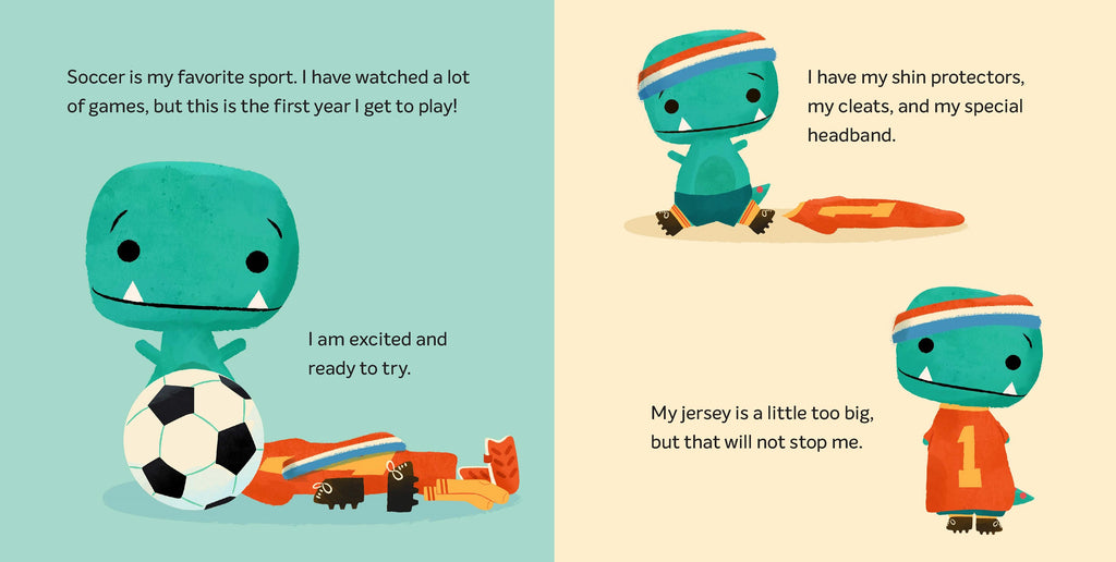 Tiny T. Rex Tries Soccer: A Tiny T. Rex Book—Includes Stickers Inside!