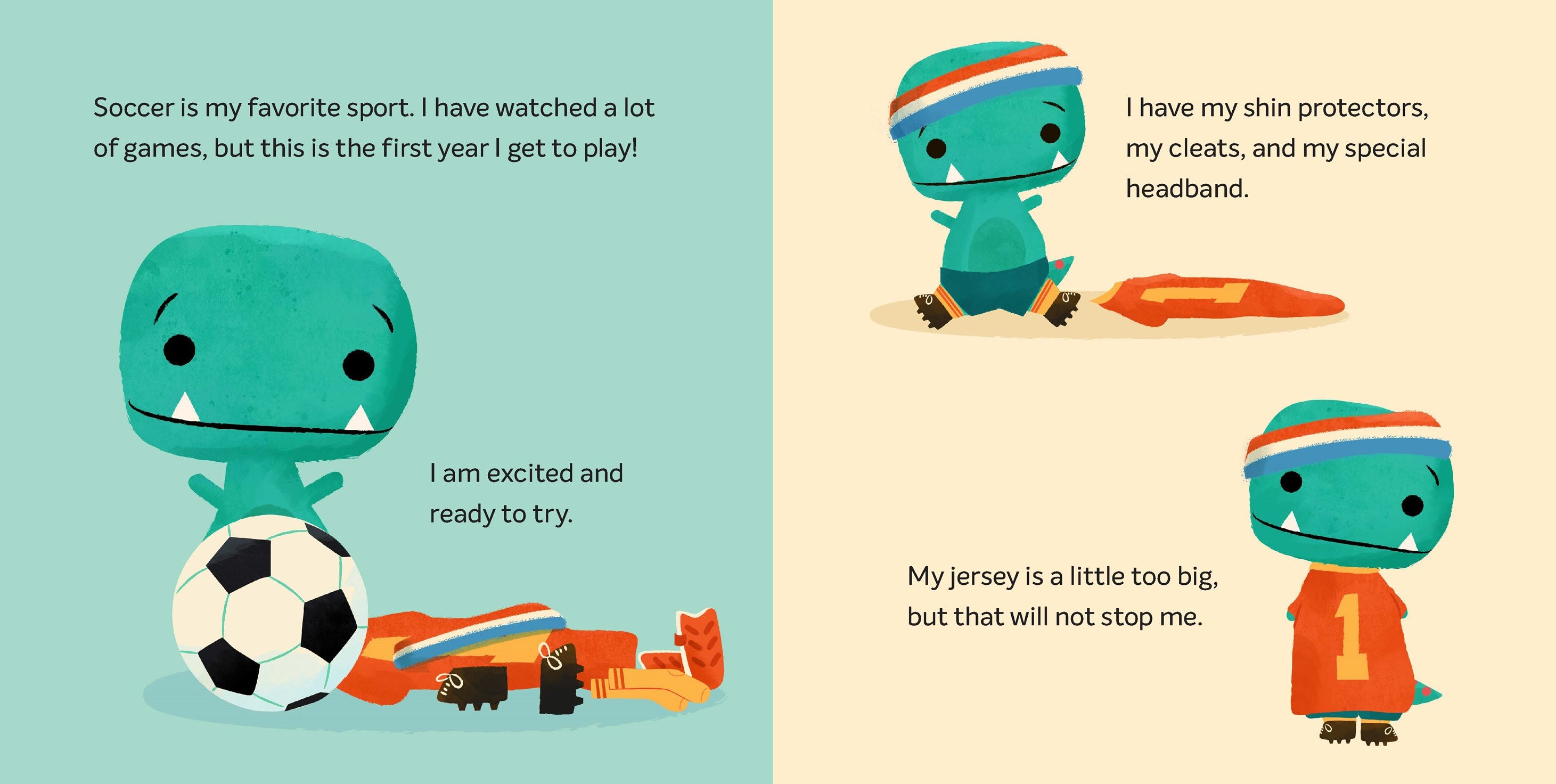 Tiny T. Rex Tries Soccer: A Tiny T. Rex Book—Includes Stickers Inside!