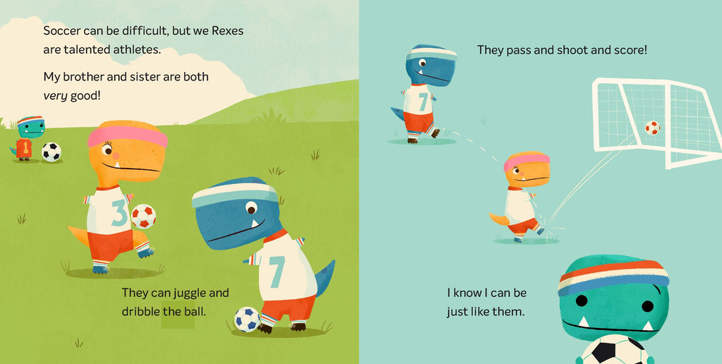 Tiny T. Rex Tries Soccer: A Tiny T. Rex Book—Includes Stickers Inside!