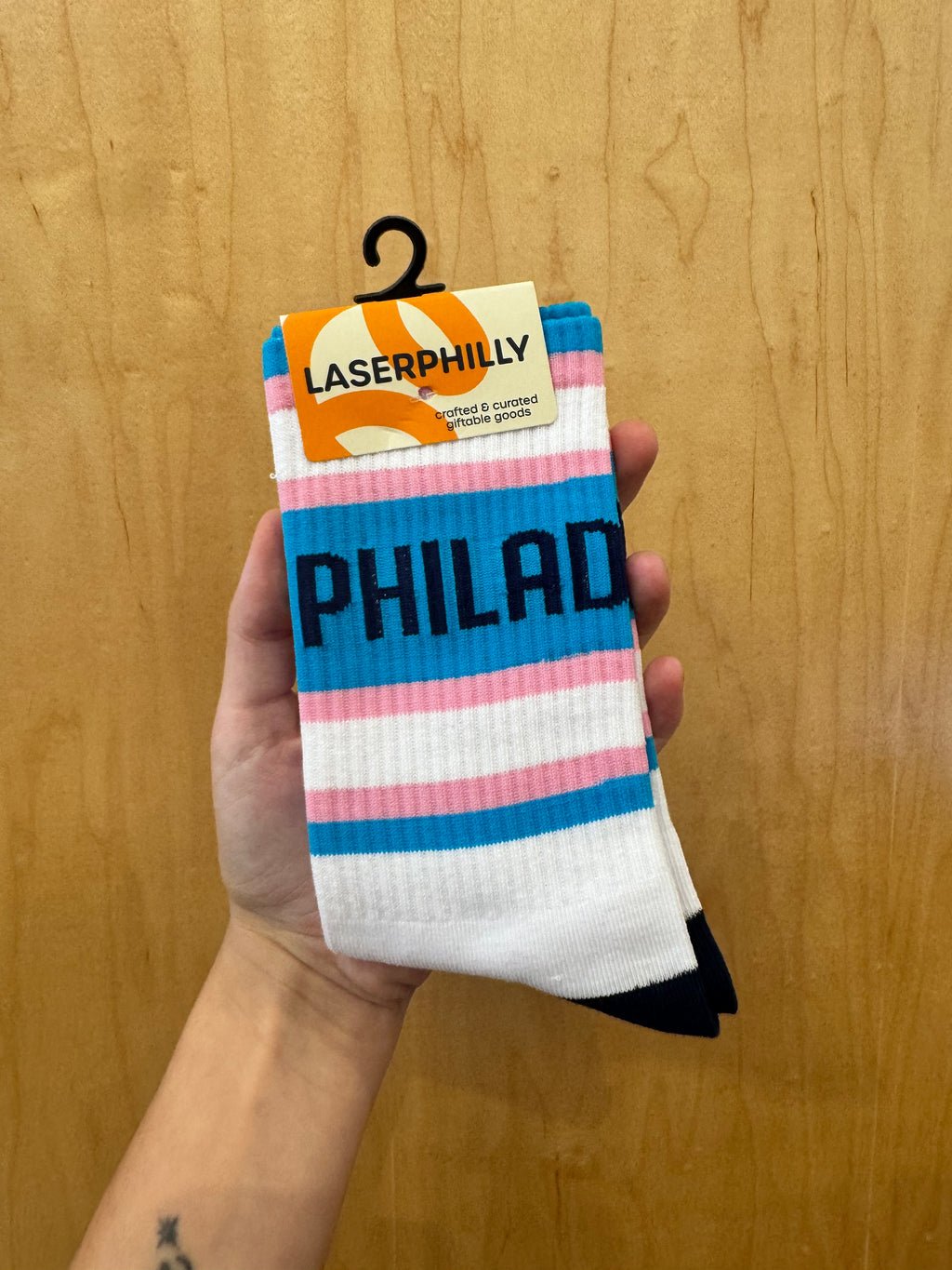 Laser Philly Trans Pride Philadelphia Socks