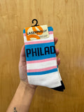 Laser Philly Trans Pride Philadelphia Socks
