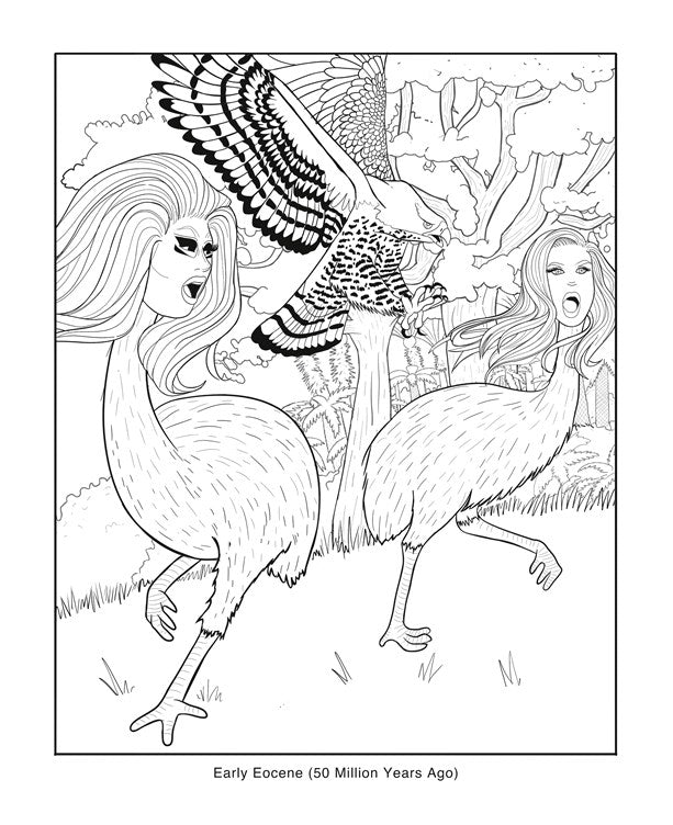 Trixie and Katya Coloring Through History