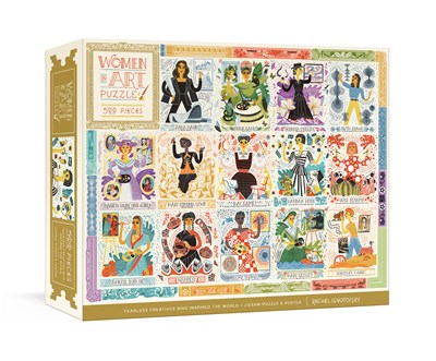 Women In Art Puzzle: Fearless Creatives Who Inspired the World 500-Piece Jigsaw Puzzle and Poster