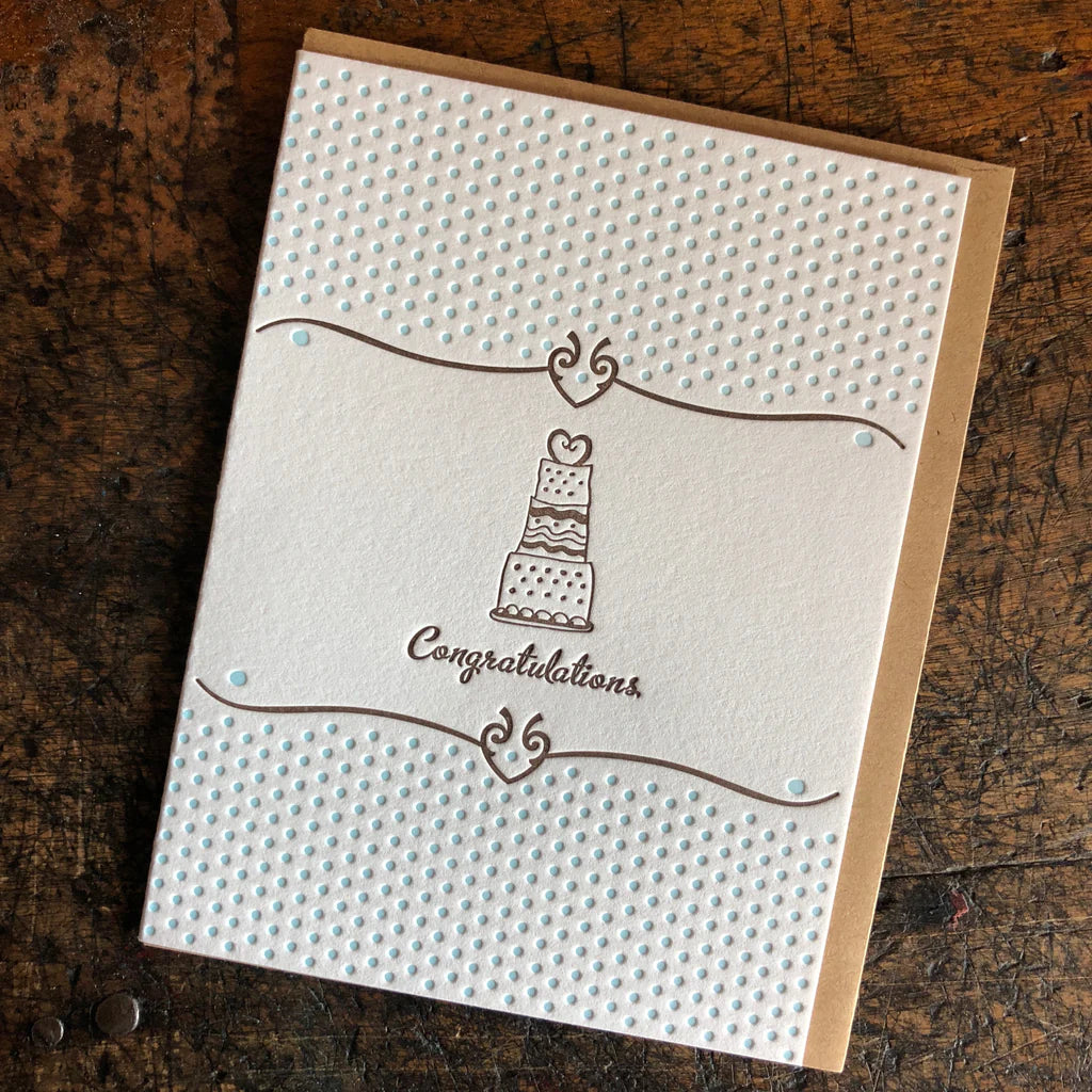 Congratulations Wedding Cake Card