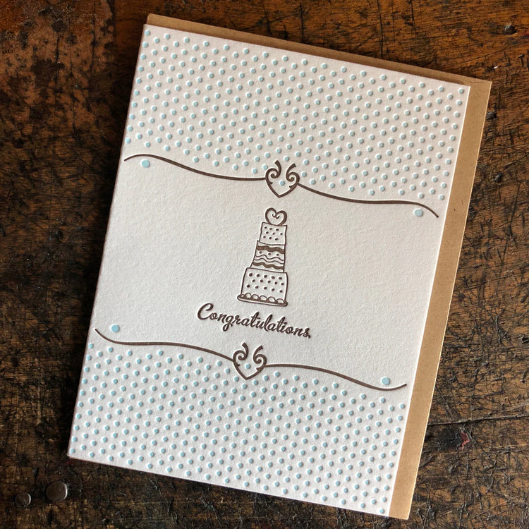 Congratulations Wedding Cake Card