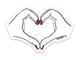 Heart Hands Sticker