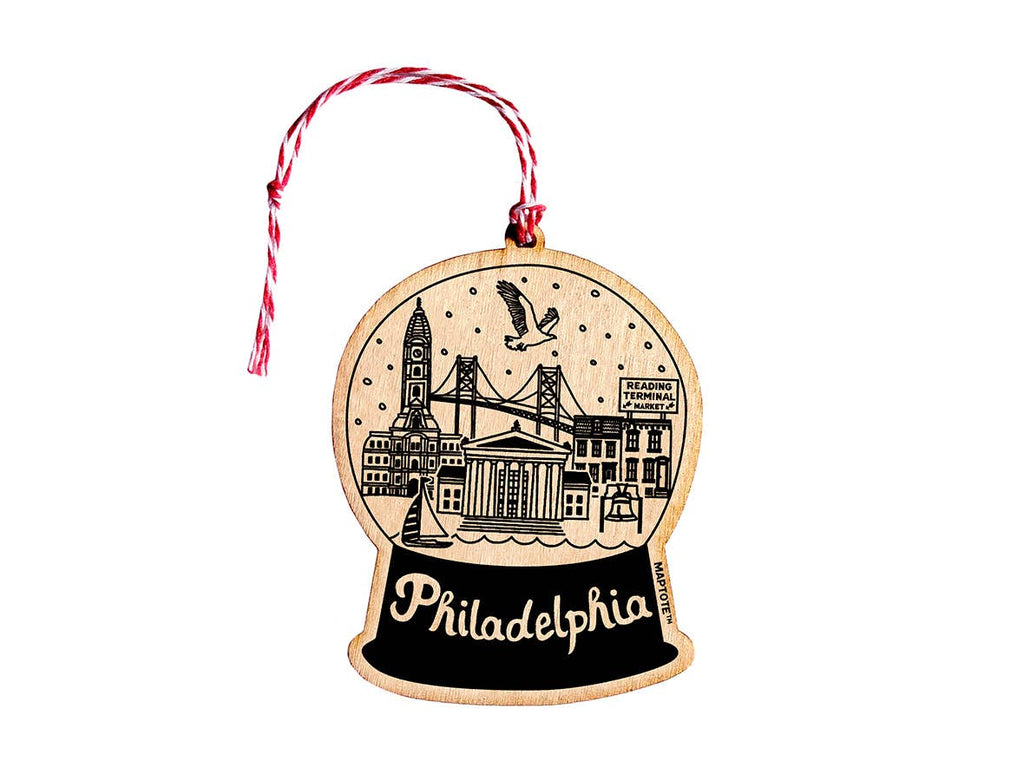 Philadelphia Wood Ornament