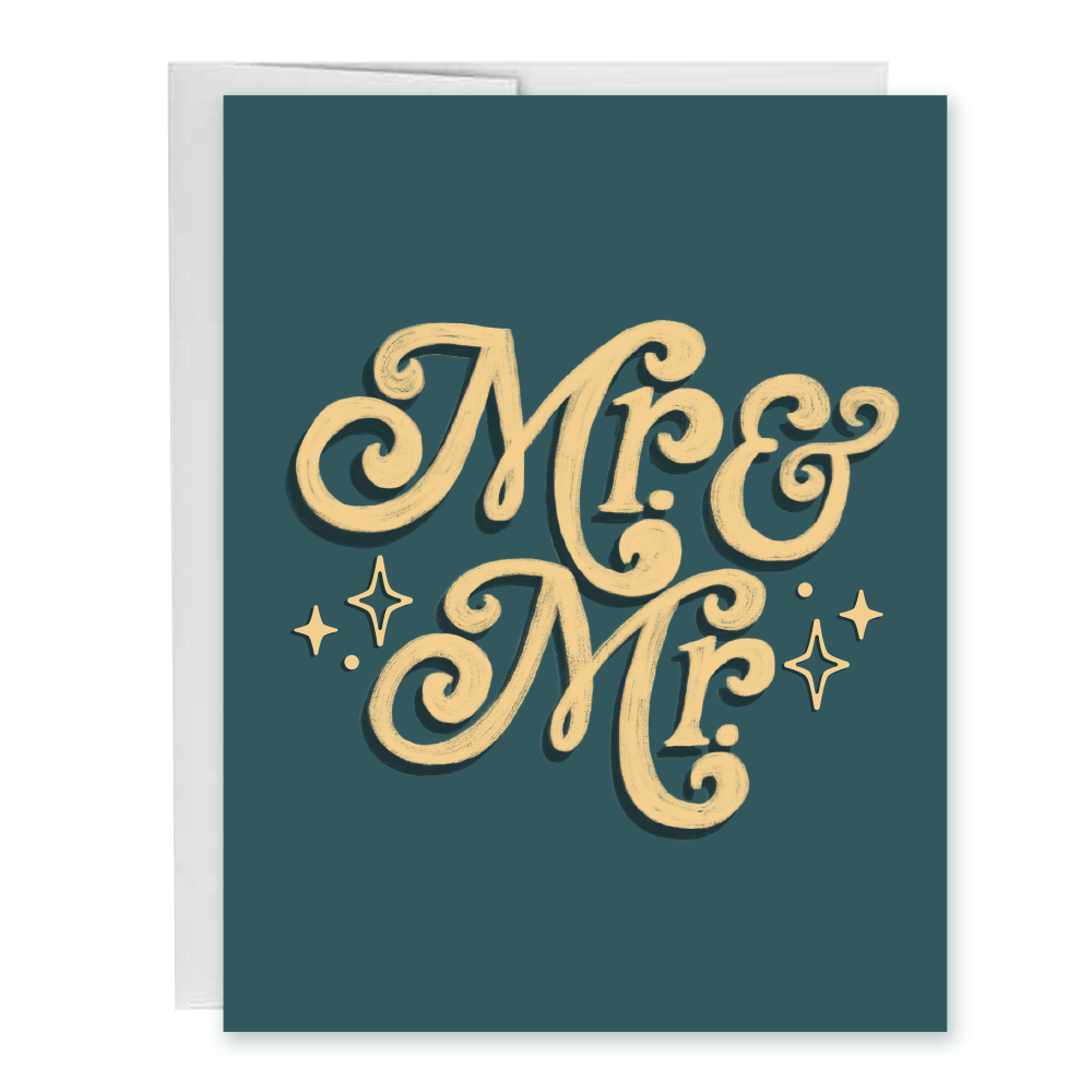 Mr. and Mr. Wedding Congratulatory Greeting Card – LaserPhilly