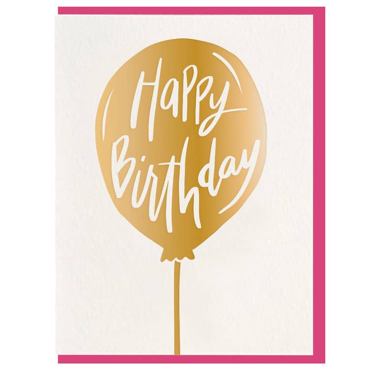 Balloon Birthday - Foil Birthday Greeting Card