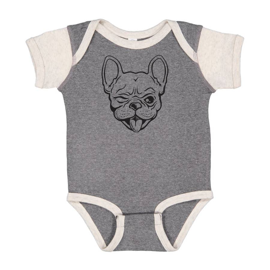 French Bulldog Baby Bodysuit - Clearance: 18 Month