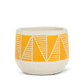 Yellow Small Etched Planter