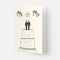 Mr. & Mr. Wedding Cake Card