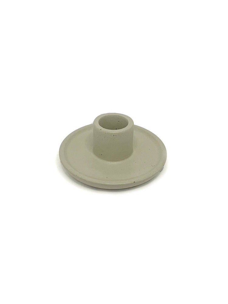 Mesa Taper Candlestick Holder - Stone