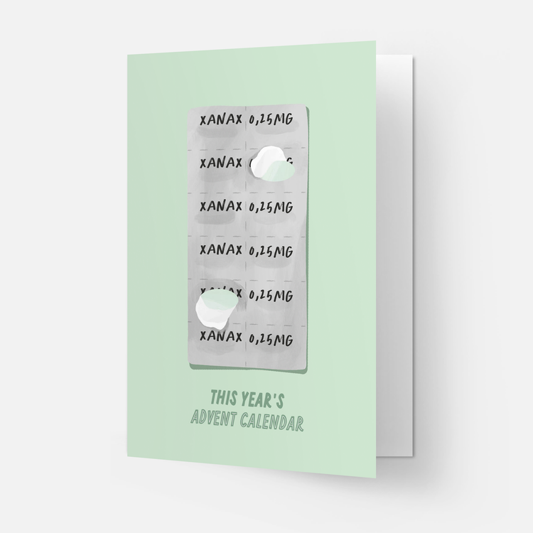 Xanax Advent Calendar Card