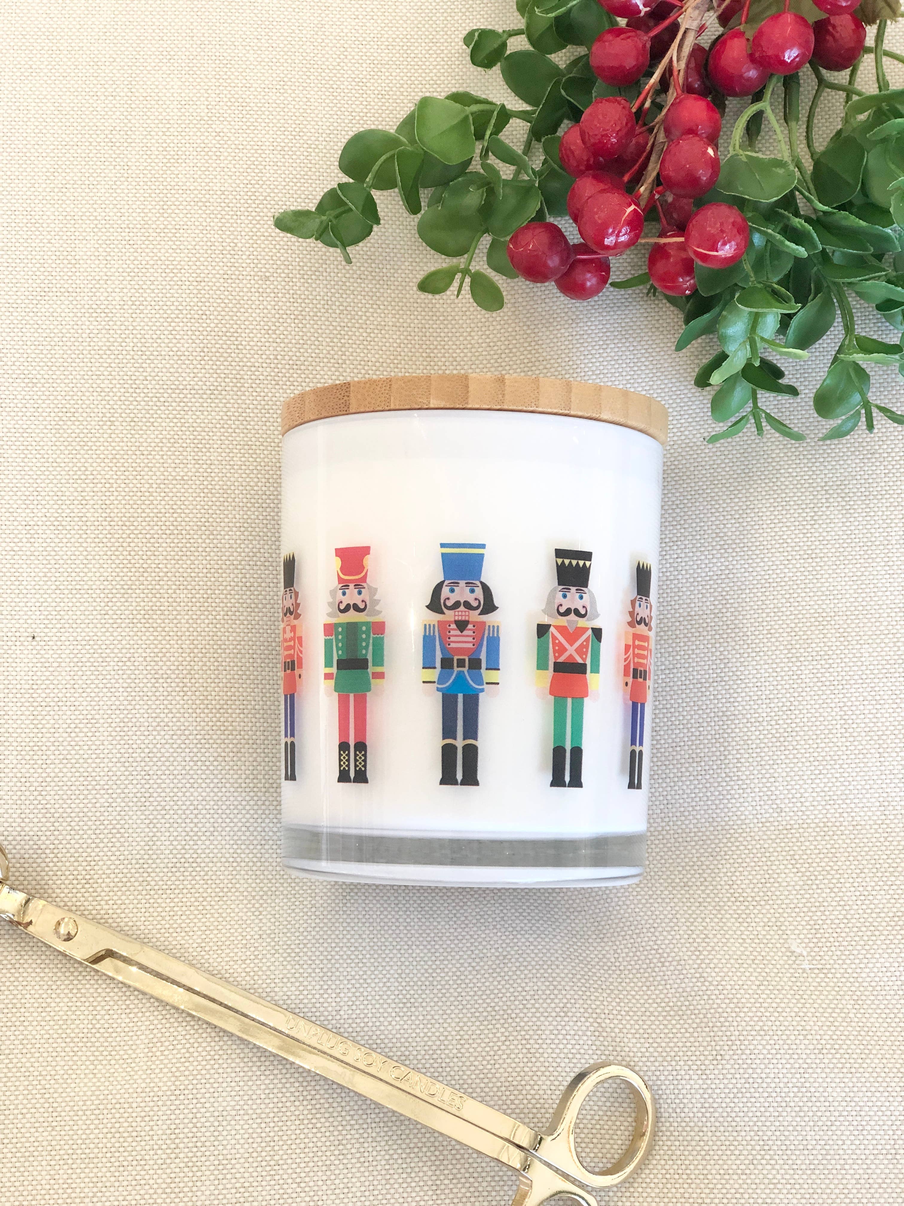 Nutcracker Holiday Christmas Soy Candle: Peppermint Mocha