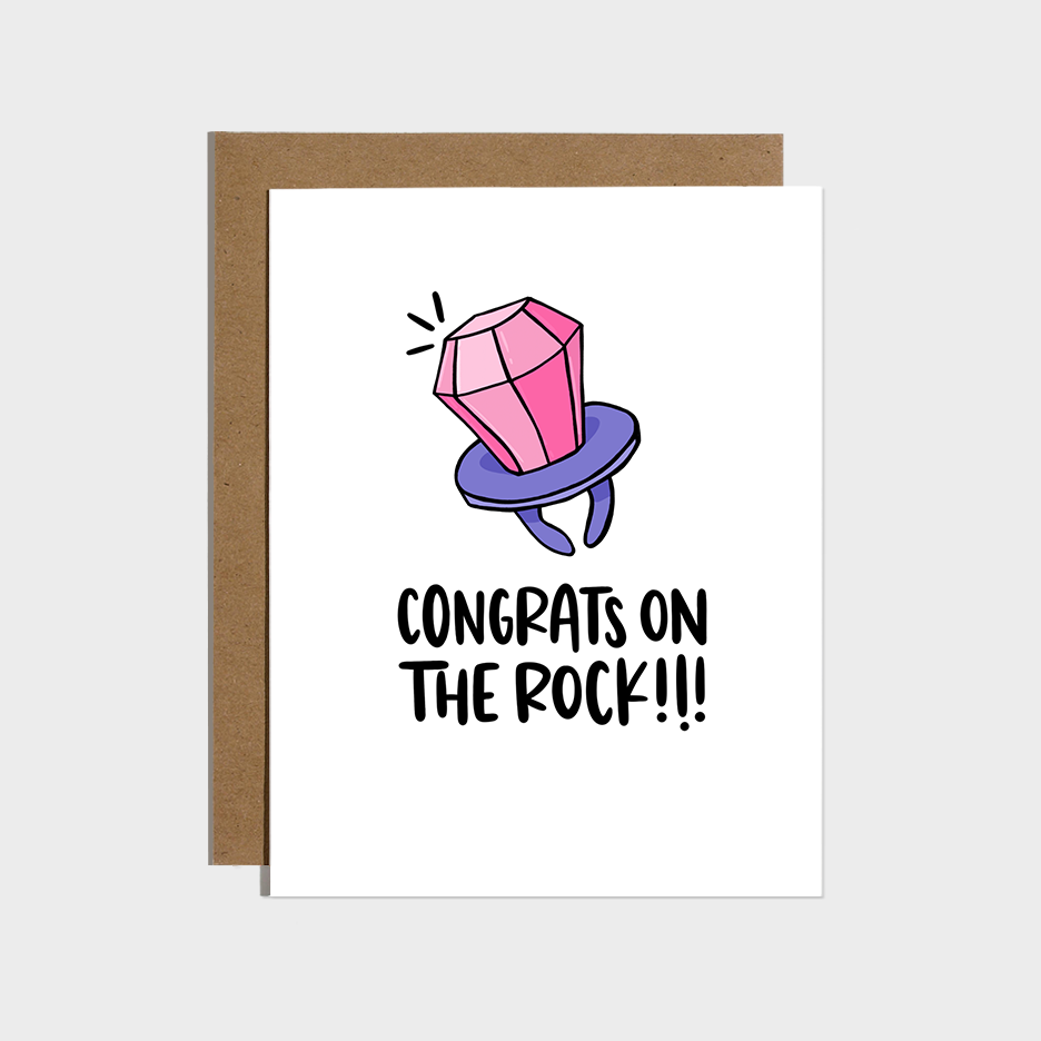 Candy Ring Lollipop Engagement Card