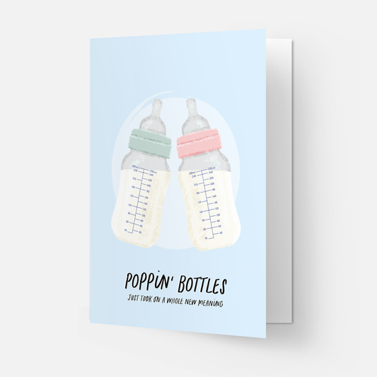 Poppin' Bottles greeting card