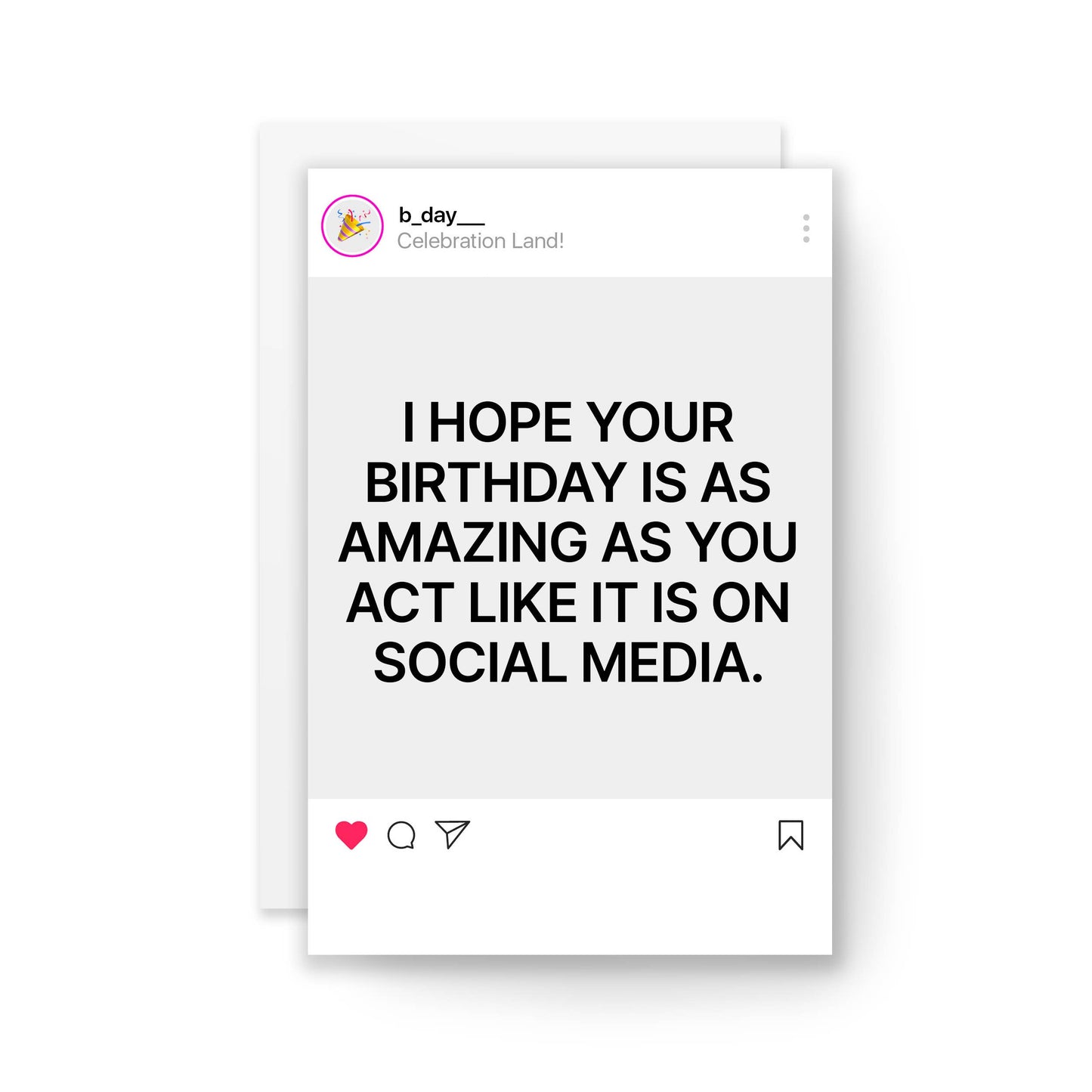 Social Media Birthday Card
