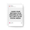 Social Media Birthday Card