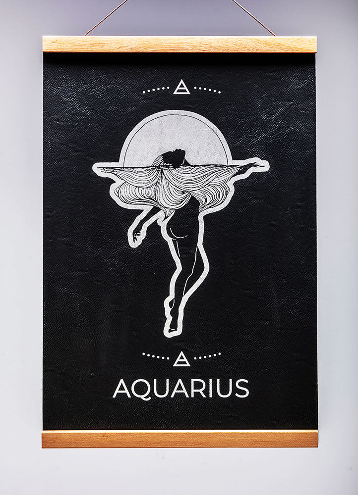 Aquarius (Jan. 20 – February 18) - Zodiac Wall Art (12x18)