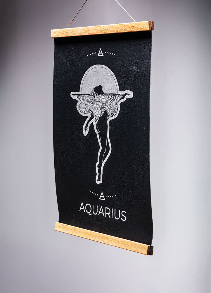 Aquarius (Jan. 20 – February 18) - Zodiac Wall Art (12x18)