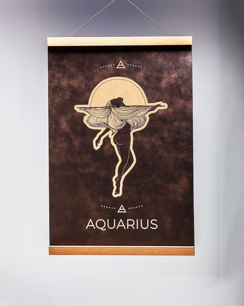 Aquarius (Jan. 20 – February 18) - Zodiac Wall Art (12x18)