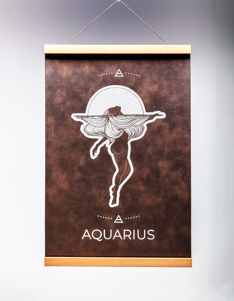 Aquarius (Jan. 20 – February 18) - Zodiac Wall Art (12x18)