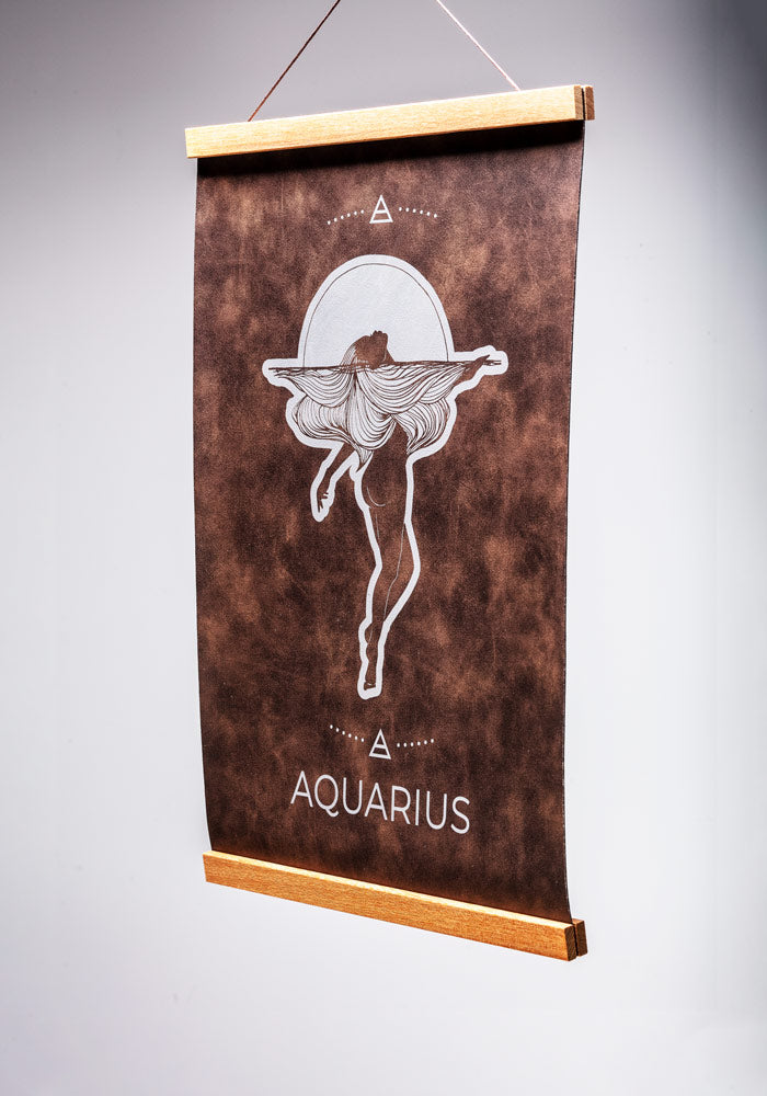 Aquarius (Jan. 20 – February 18) - Zodiac Wall Art (12x18)