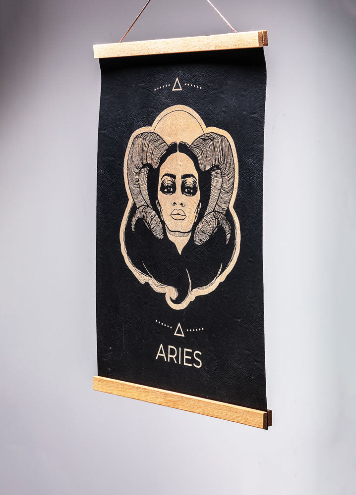 Aries (March 21 - April 19) - Zodiac Wall Art (12x18)