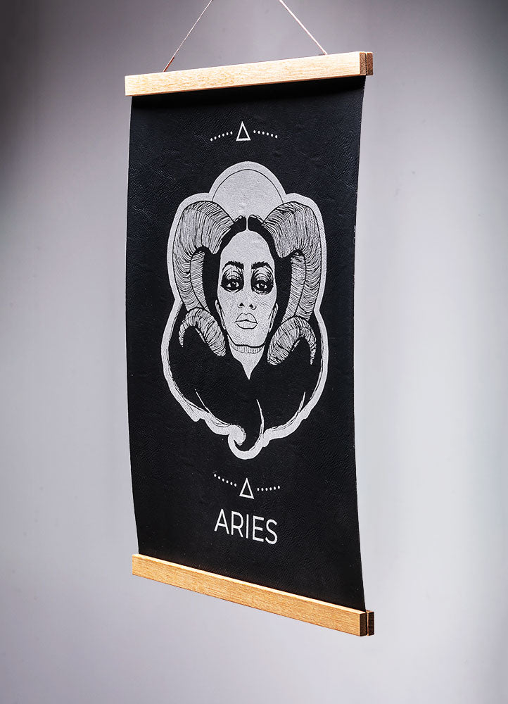 Aries (March 21 - April 19) - Zodiac Wall Art (12x18)