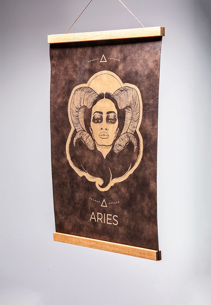 Aries (March 21 - April 19) - Zodiac Wall Art (12x18)