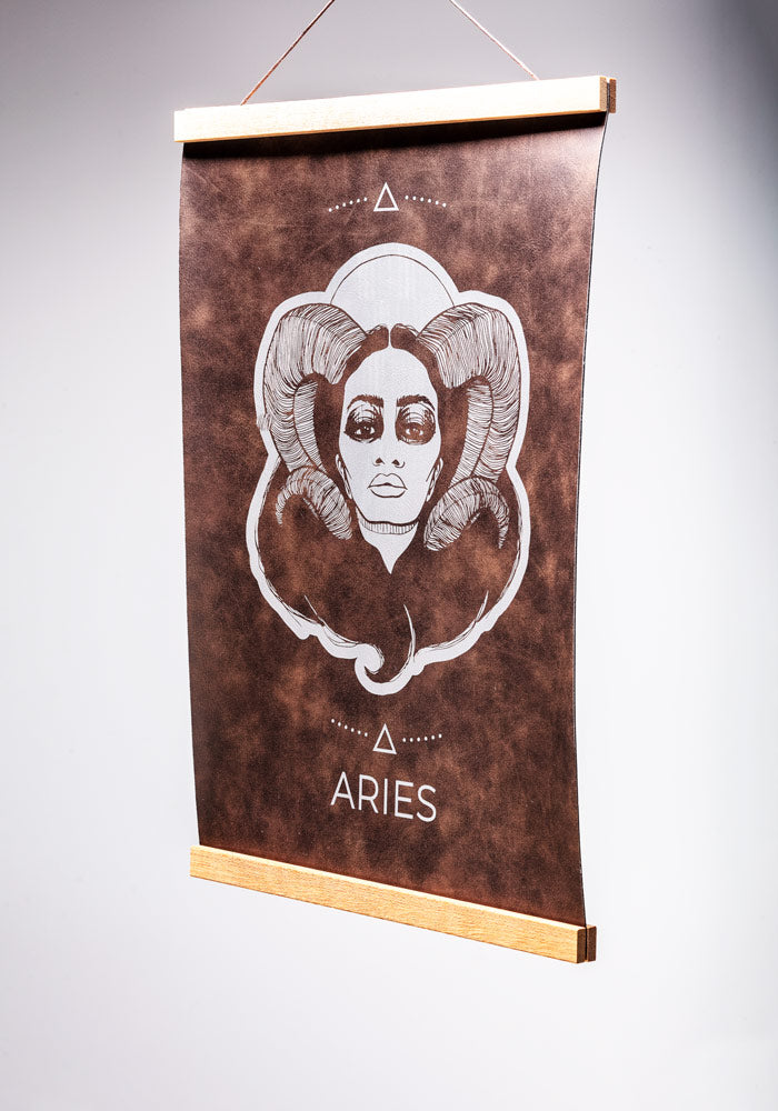Aries (March 21 - April 19) - Zodiac Wall Art (12x18)