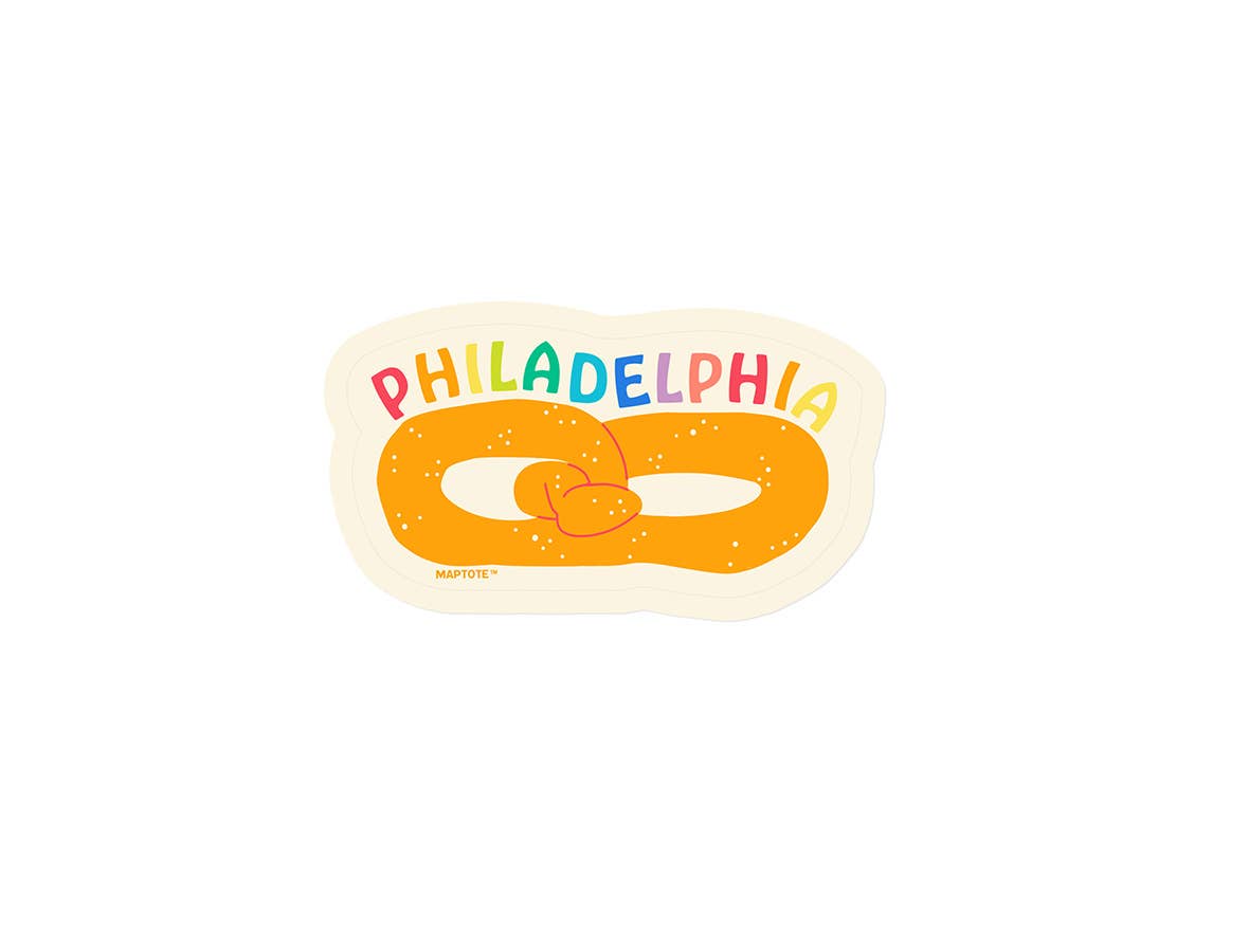 Philadelphia Rainbow Pretzel Sticker