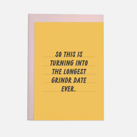 Grindr date greeting card