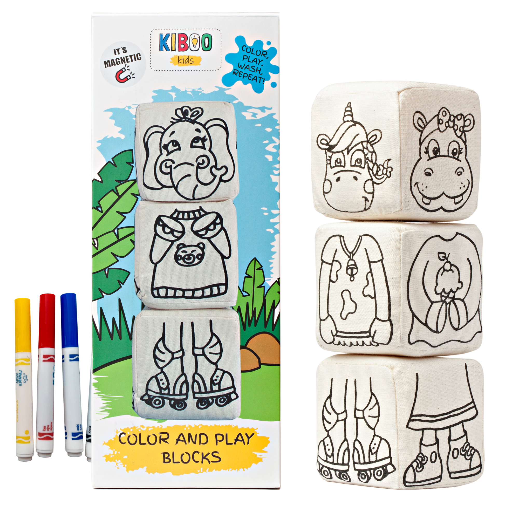 Blocks with Magnets - Animal Set