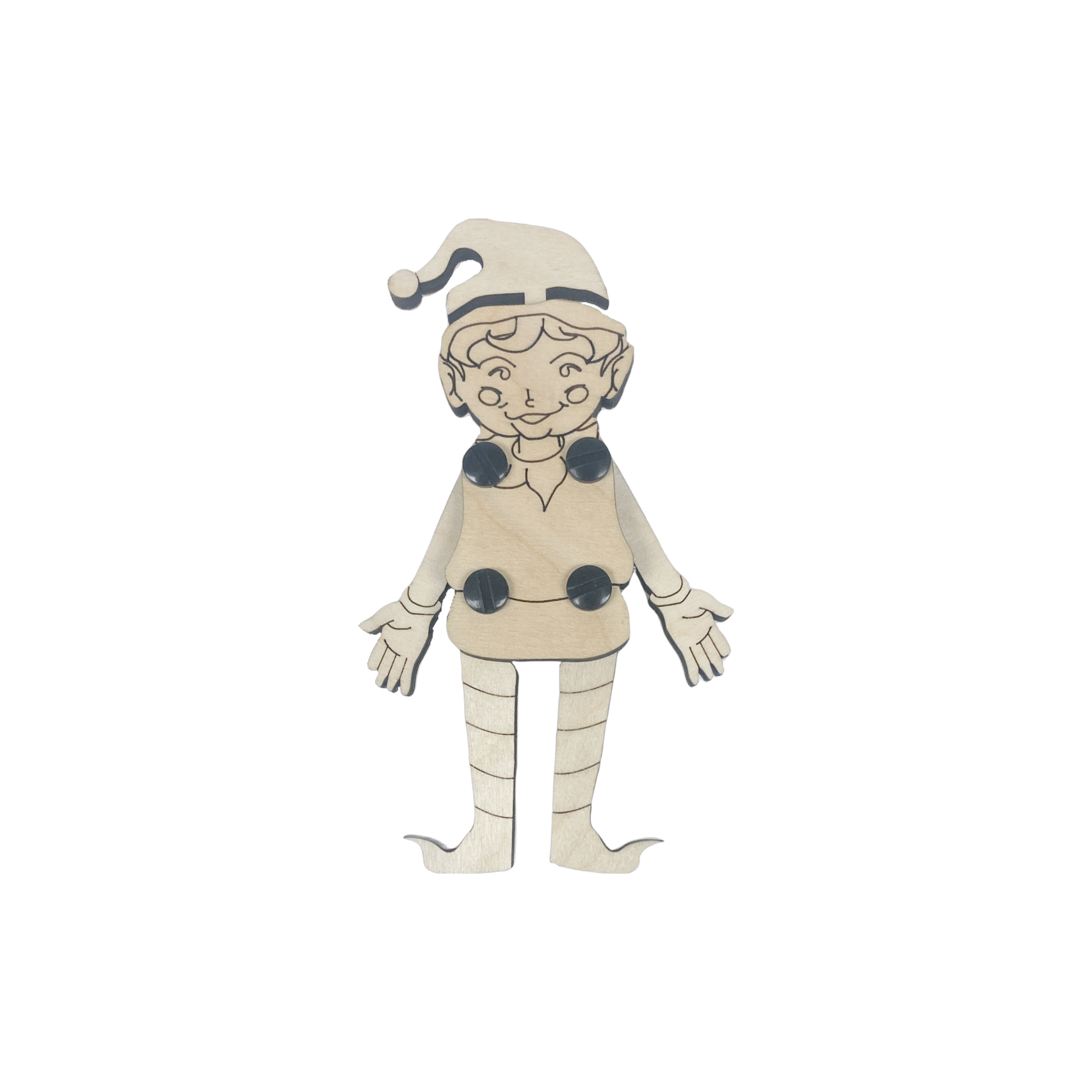 Wooden 3D Puzzle Toy - Elf