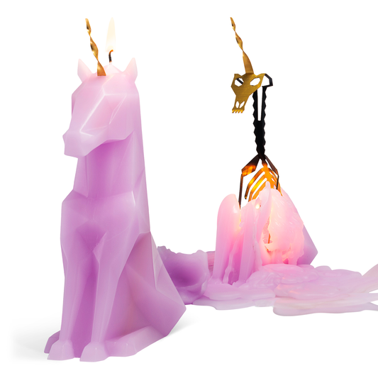 PyroPet Einar Unicorn Skeleton Candle - Lilac