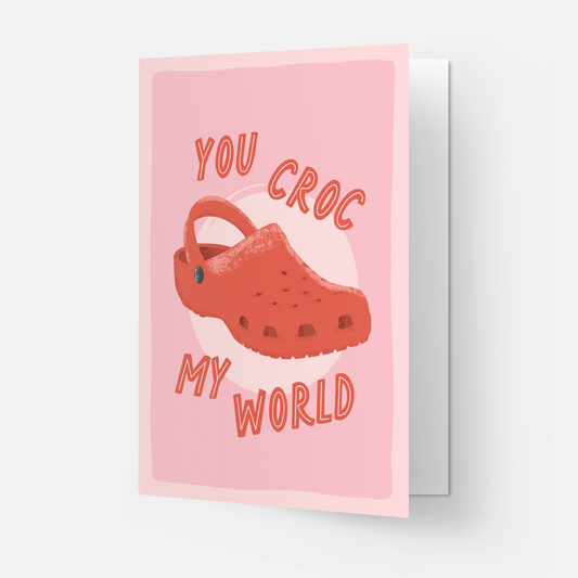 Croc my world greeting card